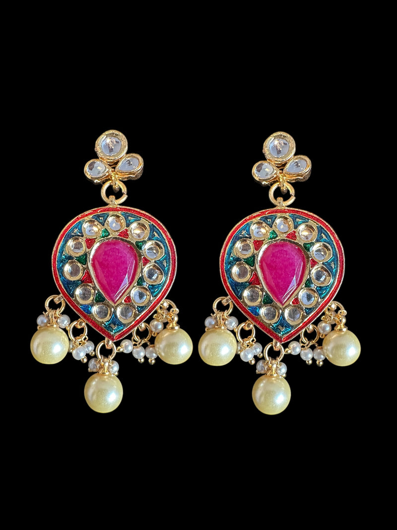 PS541 Arpita navratan kundan mala set with earrings ( READY TO SHIP )t