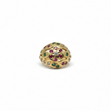 Ruby Emerald Zircon Ring – Gold-Plated 92.5 Silver ( READY TO SHIP )