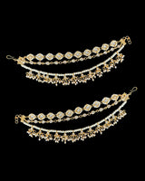 Bridal Kundan & Pearl Ear Supports ( READY TO SHIP )