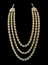 SAT96 MALLIKA gold plated three layer necklace with earrings ( READY TO SHIP )