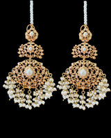 Zeba jadau earrings in pearl ( READY TO SHIP )