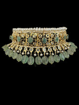 Insia bridal jadavi lacha satlada set in emeralds , ( READY TO SHIP )