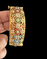 Navratan bangles in gold plated silver ( READY TO SHIP )