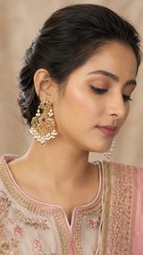 ERS78 Ekta navratan earrings  (READY TO SHIP)