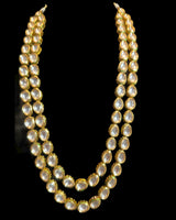 DLN132 Afsa Two-Layered Kundan Necklace – Gold-Plated Bridal Jewelry ( READY TO SHIP )