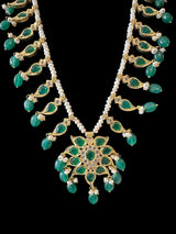 DLN113 Erica pathani haar in fresh water pearls with emerald beads ( READY TO SHIP  )