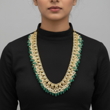 Mahira Pearl & Polki Long Mala – Elegant Haar Style Necklace ( READY TO SHIP )