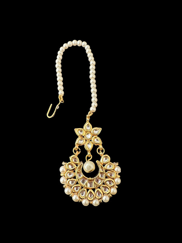 DJTK325  kundan tika -  pearls (READY TO SHIP  )