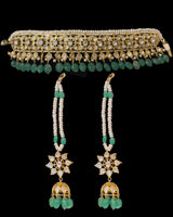 Jadavi lacha in emeralds ( READY TO SHIP )