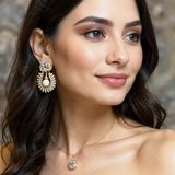 DER910 Chandbali Earrings – 4 Color Options | Lightweight & Elegant ( READY TO SHIP )