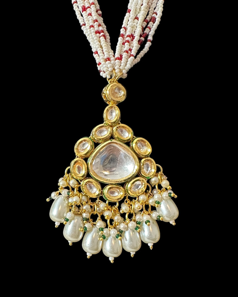 PS550 High quality kundan and pearl pendant set ( READY TO SHIP )