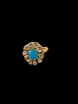 DJR123 RIZA Hyderabadi ring - Turquoise ( READY TO SHIP )