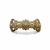 Gold-Plated Silver Kada with Freshwater Pearls – Openable Screw Design | 92.5 Silver ( READY TO SHIP )