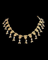 Jadau necklace set in pearls ( READY TO SHIP )