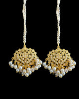 Mehwish jadau necklace with earrings in pearls ( READY TO SHIP )