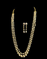 DNS222 Three layered fresh water  pearl mala  (READY TO SHIP )