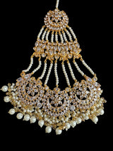 JIMENA bridal set in zircon and pearls ( READY TO SHIP )