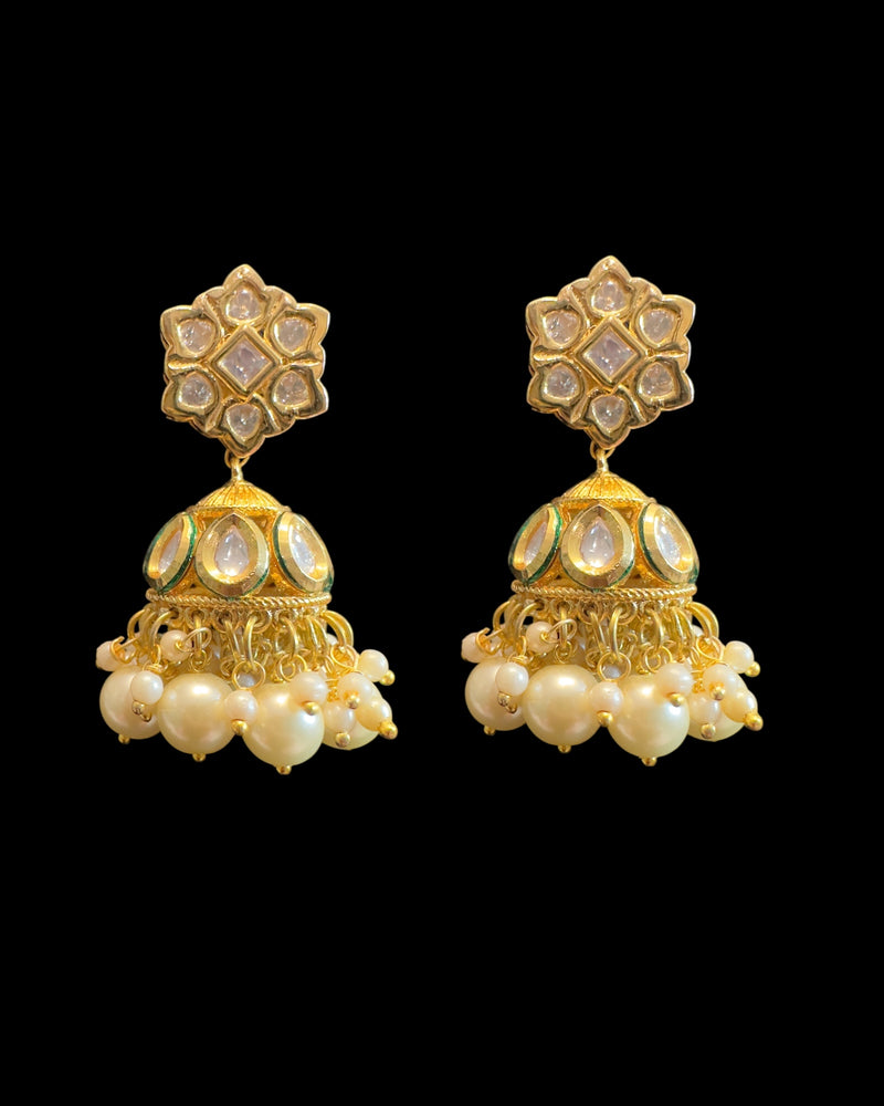 Polki jhumka earrings ( READY TO SHIP )