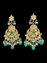 DER511 Sabya kundan Meenakari earrings ( READY TO SHIP )