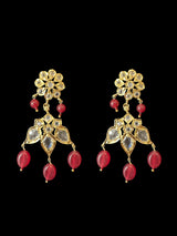 DLN105 Erica pathani haar with earrings in rubies  ( READY TO SHIP )