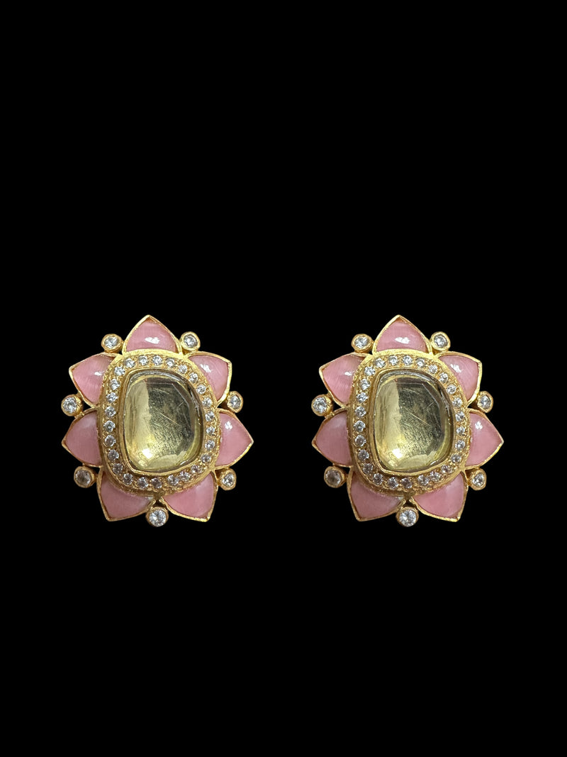 ET565 Rati earrings , gold plated studs ( READY TO SHIP )