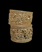 Broad Gold-Plated Mango Motif Kadhas (Set of 2) ( READY TO SHIP )