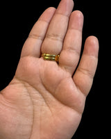 Gold-Plated Jadau Ring in 92.5 Silver with Freshwater Pearls & Synthetic Rubies – Adjustable ( READY TO SHIP )