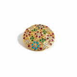 Gold plated silver ring in navratan  ( READY TO SHIP  )