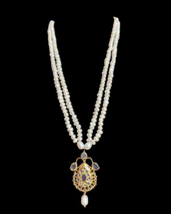 PS565  Jugni Fresh Water Pearl Necklace & Earrings Set – Gold Plated ( READY TO SHIP )
