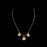 PS235 Polki gold plated pendant set ( READY TO SHIP )