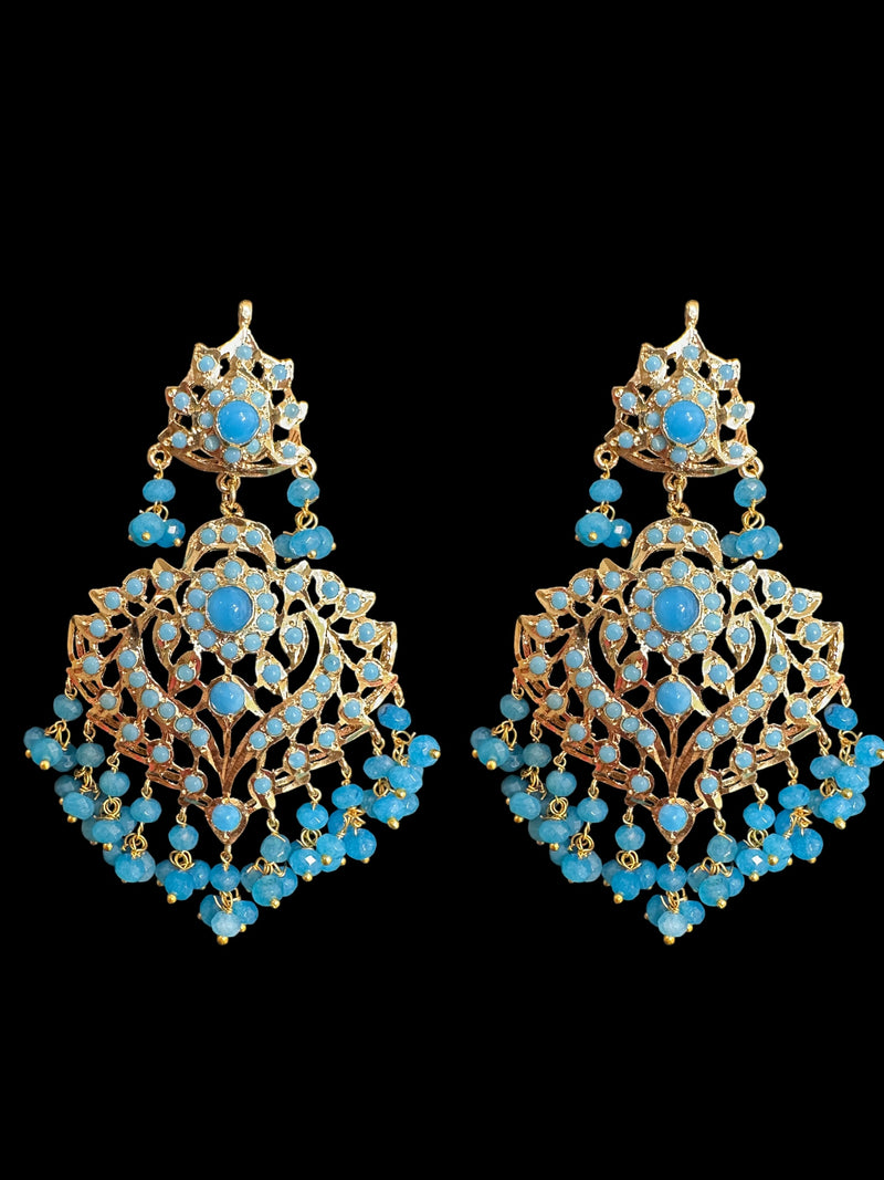 DER704 Ekta turuqoise / feroza  earrings ( READY TO SHIP )