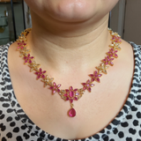 DNS215 Gold plated necklace earrings set ( READY TO SHIP )