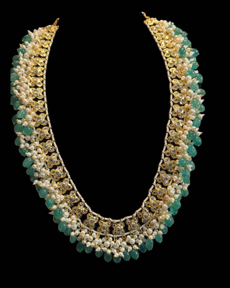 Mahira Pearl & Polki Long Mala – Elegant Haar Style Necklace ( READY TO SHIP )