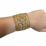 Broad Gold-Plated Mango Motif Kadhas (Set of 2) ( READY TO SHIP )
