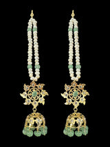 Insia bridal jadavi lacha satlada set in emeralds , ( READY TO SHIP )