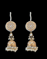 ER15 Thapa kundan jhumka earrings ( READY TO SHIP )