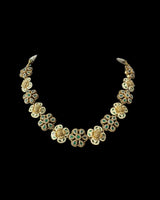 DNS189 meenakari gold plated  necklace with jhumka  set  (READY TO SHIP )