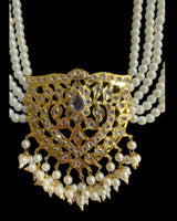 LN504 Ekta hyderabadi long necklace in pearls ( READY TO SHIP )