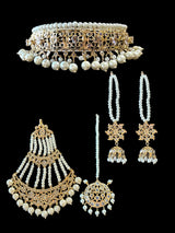 BR115 Insia jadavi lacha bridal set in pearls  ( READY TO SHIP )