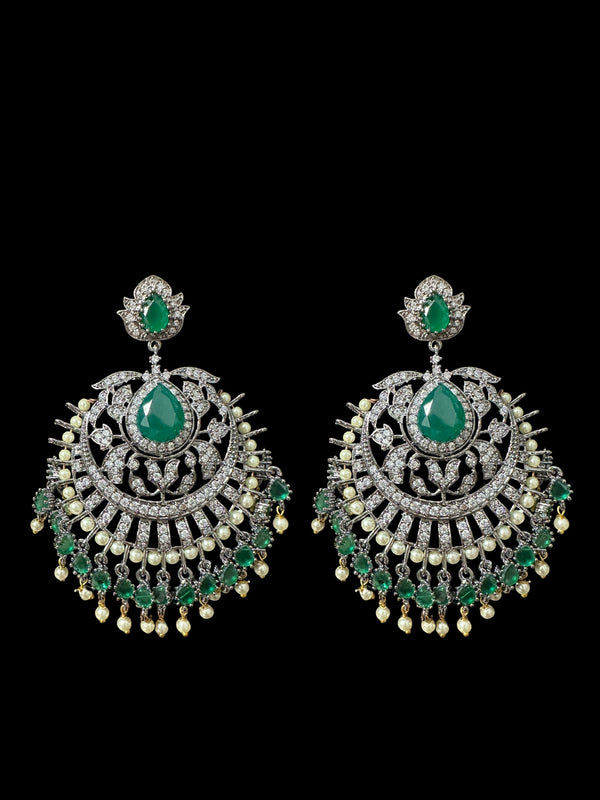 DER593 Victorian earrings - green ( READY TO SHIP )