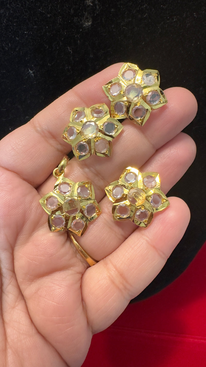 PS569 Pendant earrings and ring set ( READY TO SHIP )