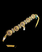 Multicolor Gold-Plated Silver Choker & Jhumka Earrings ( READY TO SHIP )