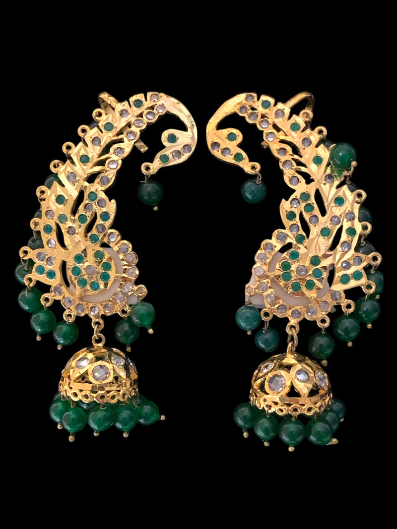 C515 Nayana hyderabadi choker set in green beads ( SHIPS IN 4 WEEKS )