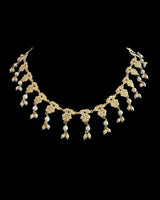 Jadau necklace set in pearls ( READY TO SHIP )