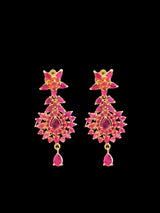 DNS133 Cz ruby necklace with earrings ( READY TO SHIP )