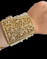 Jadau bahi / bracelet in pearls   ( READY TO SHIP )