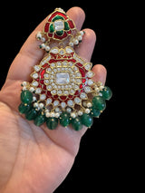 Subah long meenakari Rani haar with earrings ( READY TO SHIP )