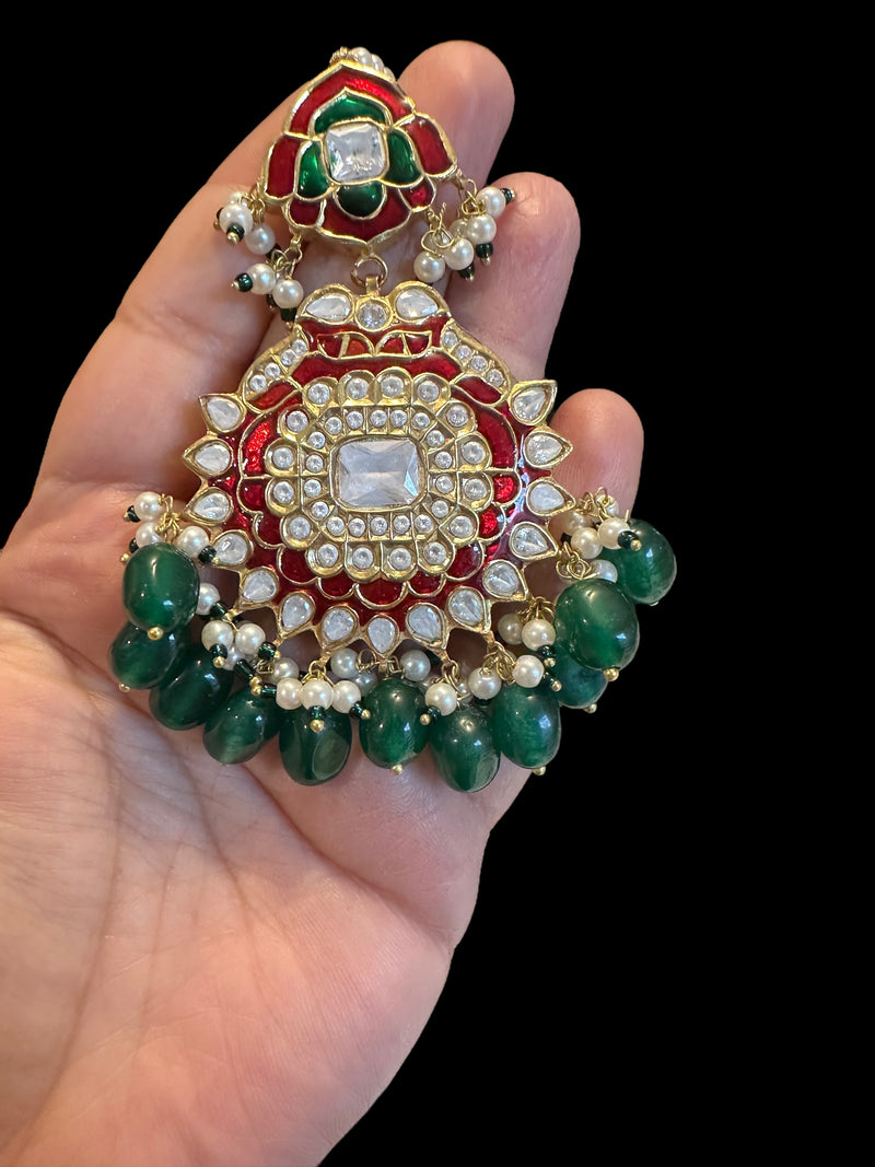 Subah long meenakari Rani haar with earrings ( READY TO SHIP )