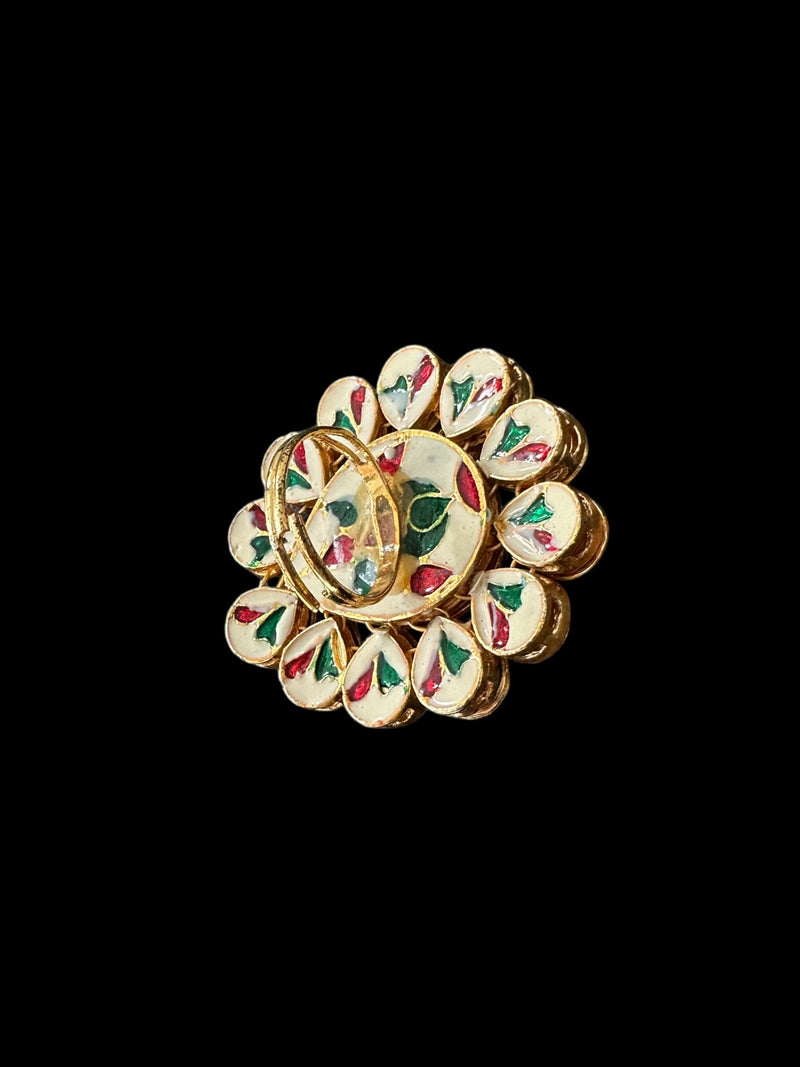 DJR122 Kundan statement ring ( READY TO SHIP )