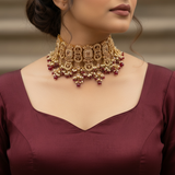 Shiza bridal set in ruby pearl ( READY TO SHIP )